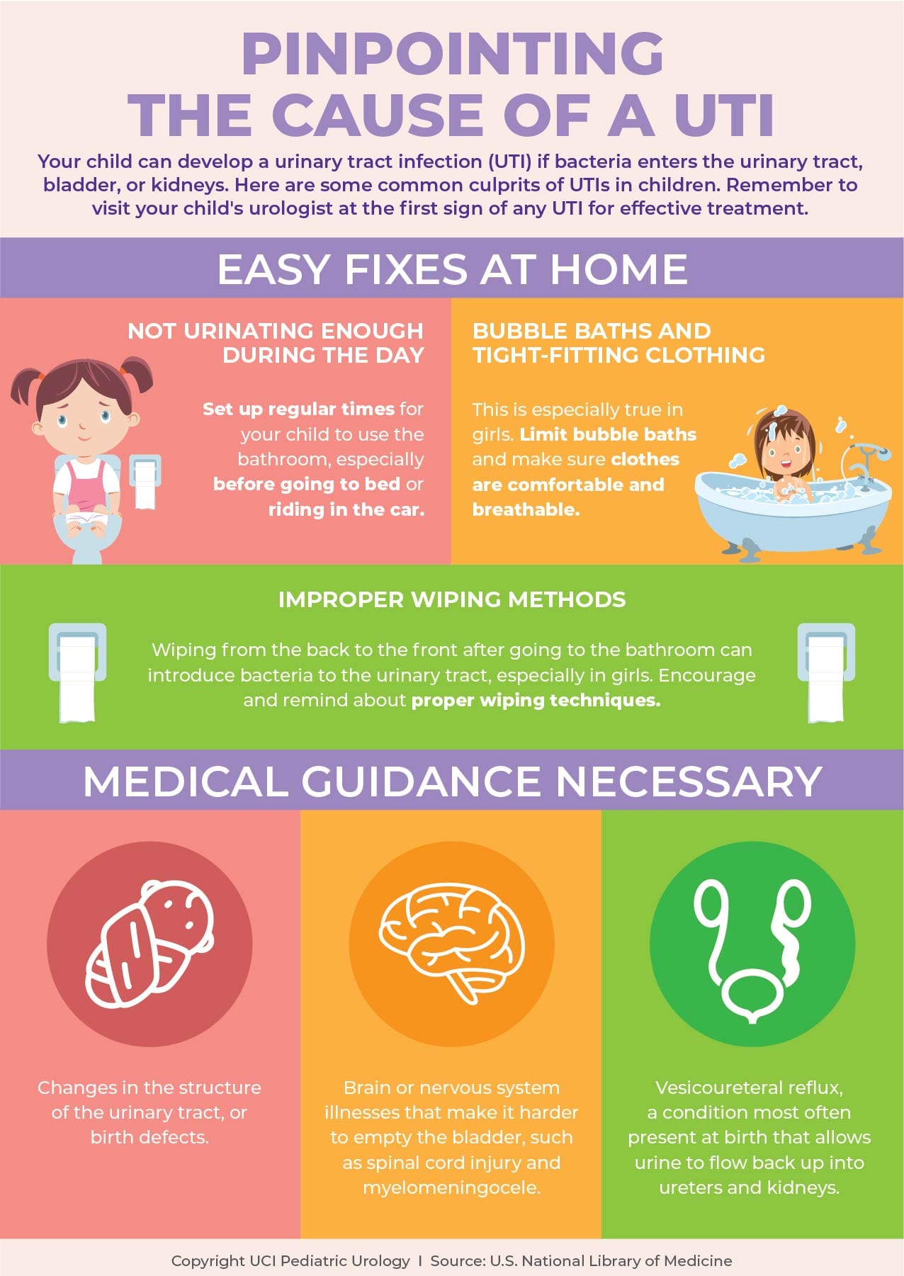 Pediatric Urology Infographic Pinpointing The Cause Of A Uti Uci